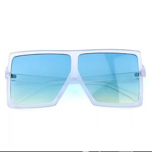 White / Translucent Big Frame Sunglasses
